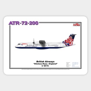 Avions de Transport Régional 72-200 - British Airways "Chelsea Rose / England" (Art Print) Sticker